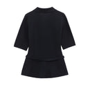 American style women flat pin lapel top