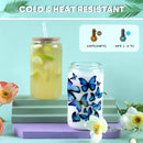 HTVRONT 16oz Glass Sublimation Tumblers with Bamboo Lid 8/4 Pack