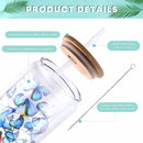 HTVRONT 16oz Glass Sublimation Tumblers with Bamboo Lid 8/4 Pack